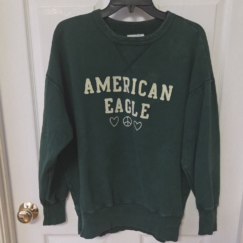 American Eagle Outfitters Green Sweatshirt